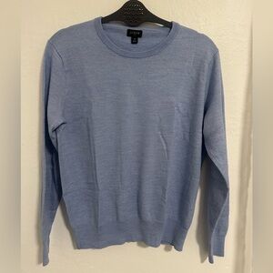 J.Crew Men’s Light Blue Merino Wool Blend Crewneck Sweater Size M Style AP638